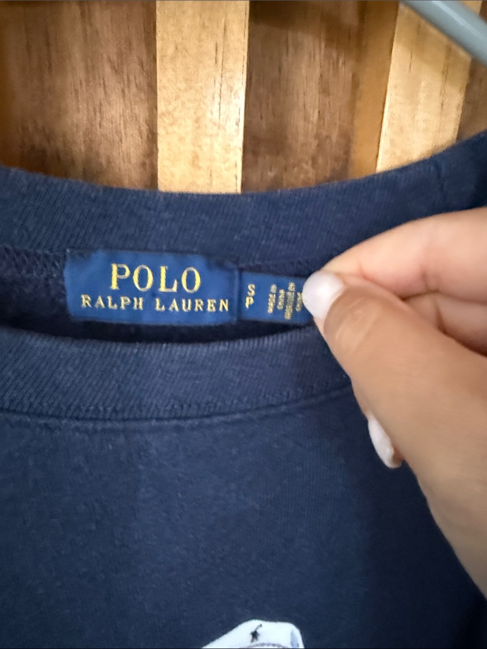 Polo Ralph Lauren Crewneck Polo Bear Fleece Sweatshirt in Navy. S - Picture 4 of 9